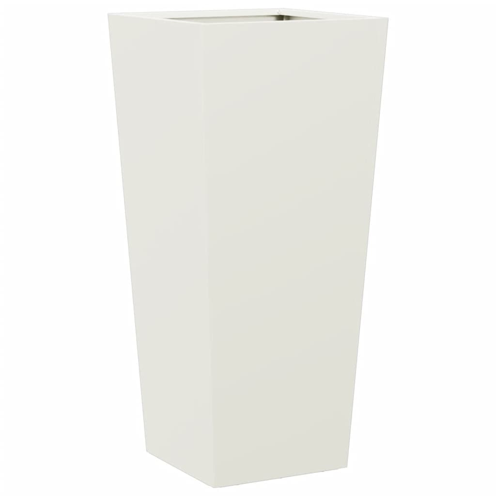 Plantekasse hvit 35x35x75 cm stål