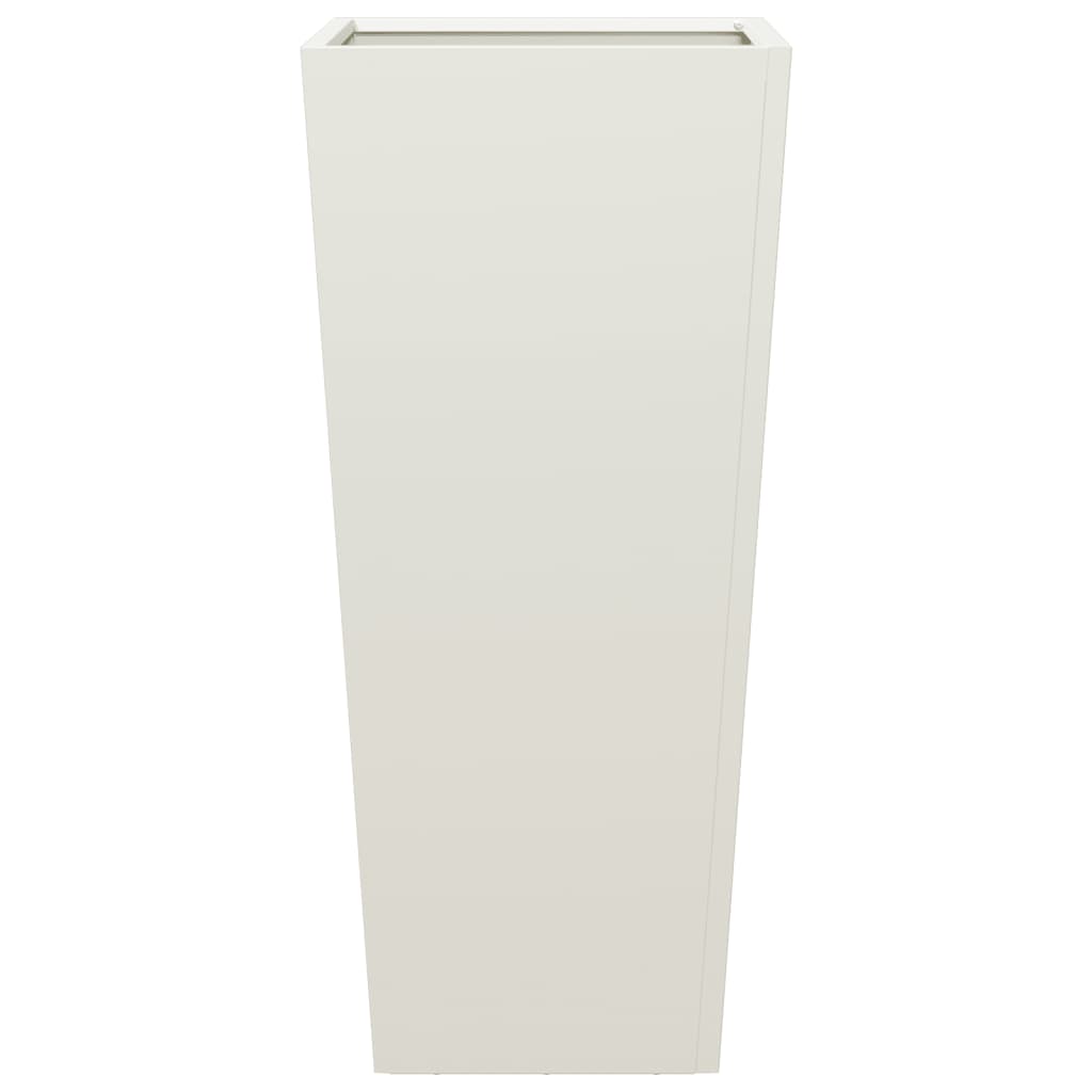 Plantekasse hvit 35x35x75 cm stål