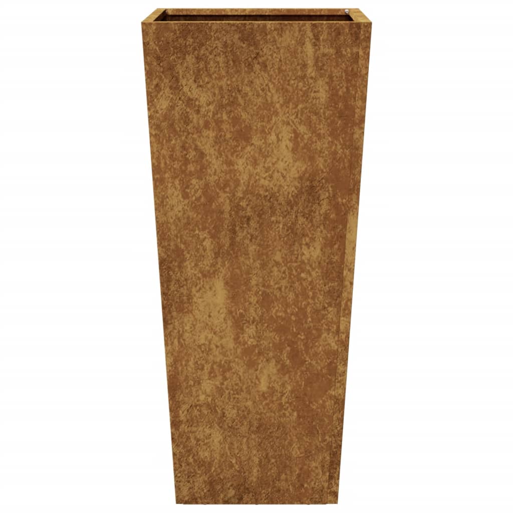 Hageplanter 2 stk 35x35x75 cm oksidert stål