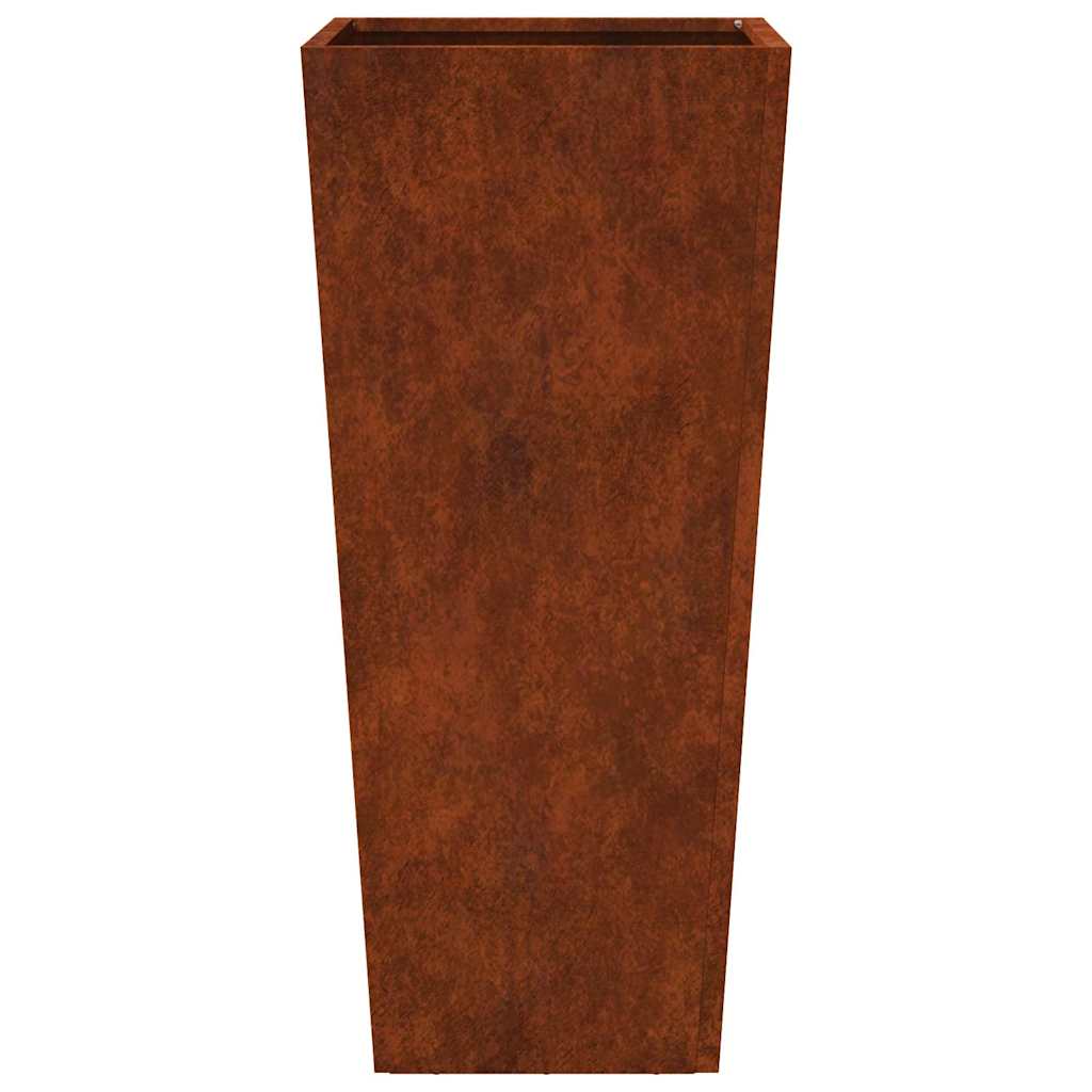 Hageplanter 2 stk 35x35x75 cm oksidert stål