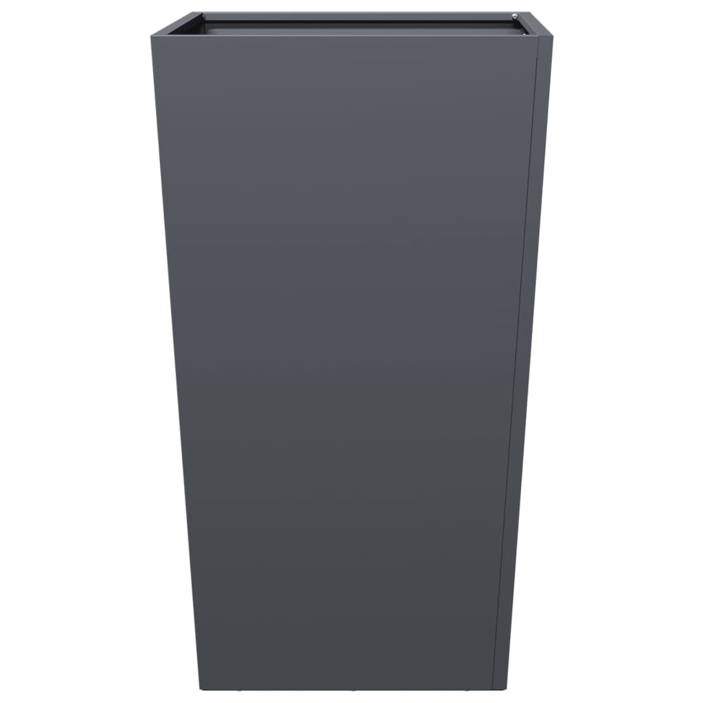 Plantekasser 2 stk antrasitt 45x45x75 cm stål