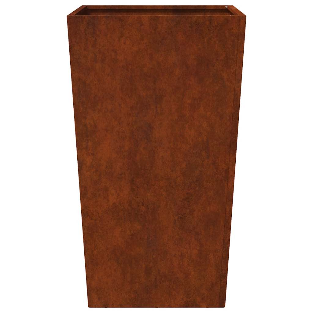 Hageplanter 2 stk 45x45x75 cm oksidert stål