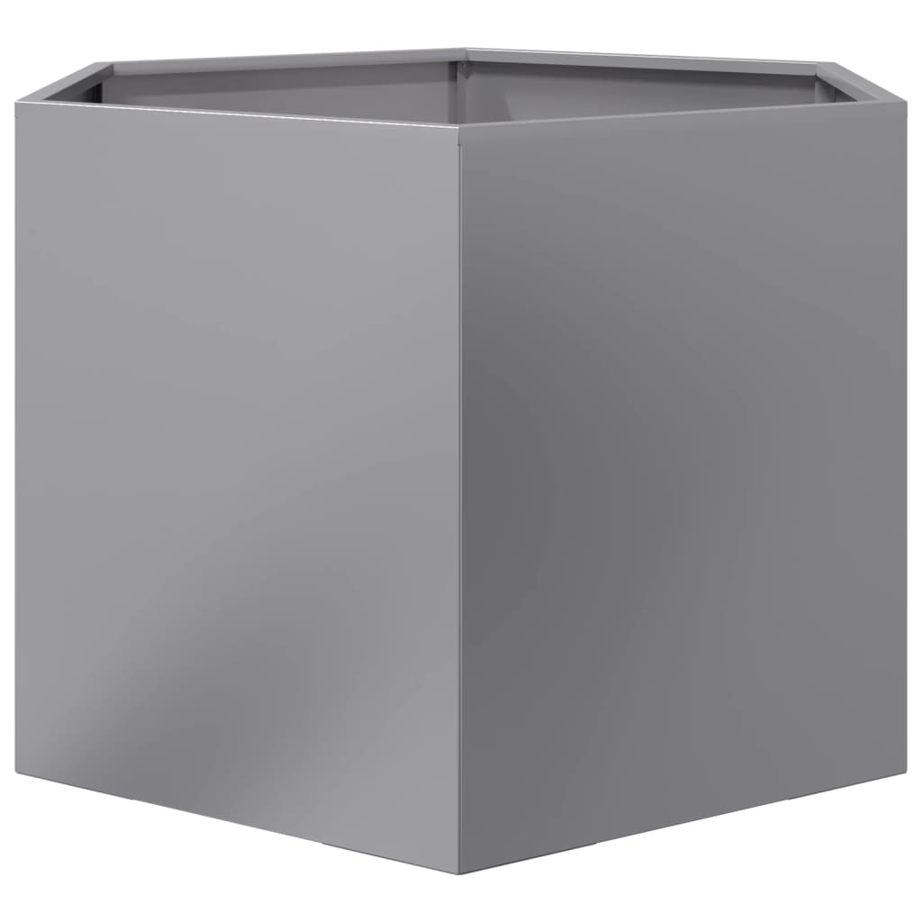 Plantekasse svart sekskantet 69x60x45 cm galvanisert stål