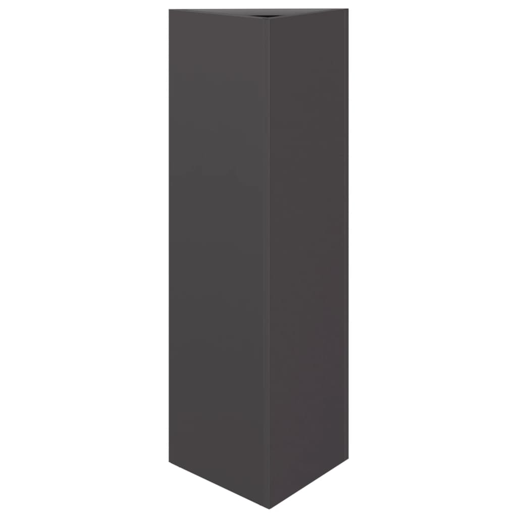 Plantekasse svart trekantet 30x26x75 cm stål