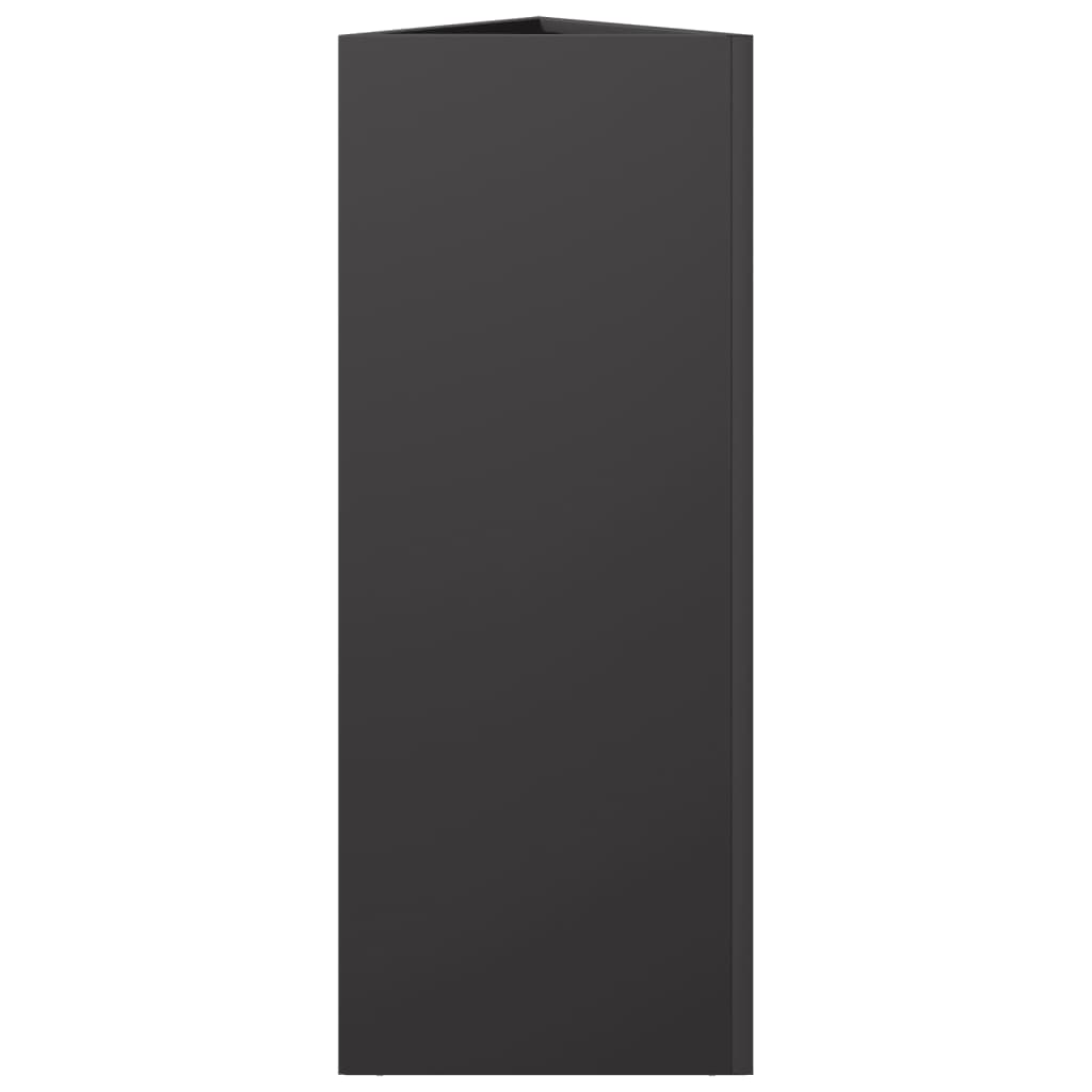 Plantekasse svart trekantet 30x26x75 cm stål