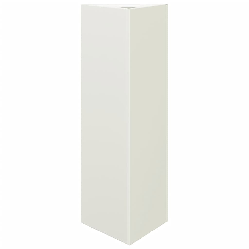 Plantekasse hvit trekantet 30x26x75 cm stål