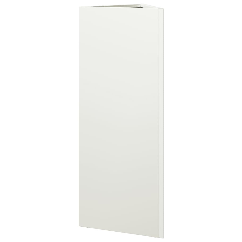 Plantekasse hvit trekantet 30x26x75 cm stål