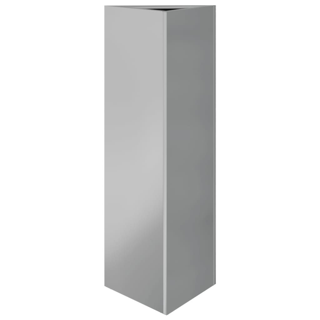 Plantekasse trekantet 30x26x75 cm galvanisert stål
