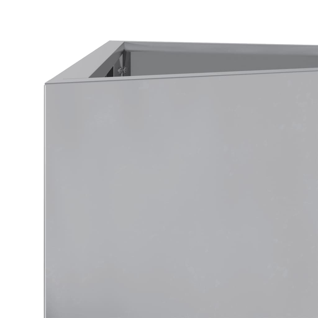 Plantekasse trekantet 30x26x75 cm galvanisert stål