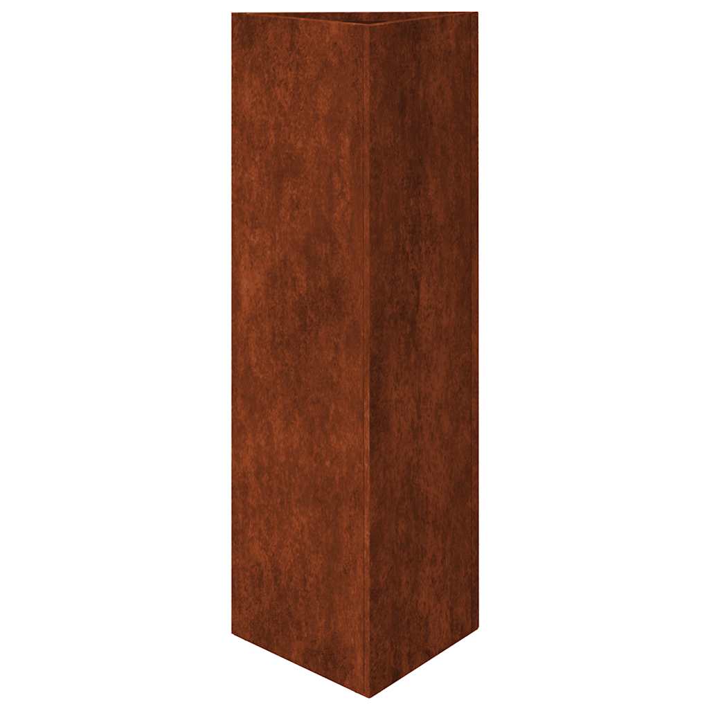hageplanter 2 stk trekantet 30x26x75 cm oksidert stål