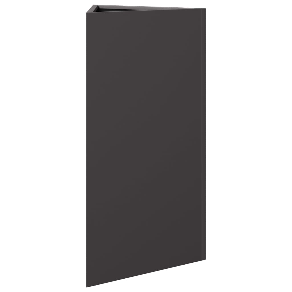 Plantekasser 2 stk olivengrønn trekantet 40x34,5x75 cm stål