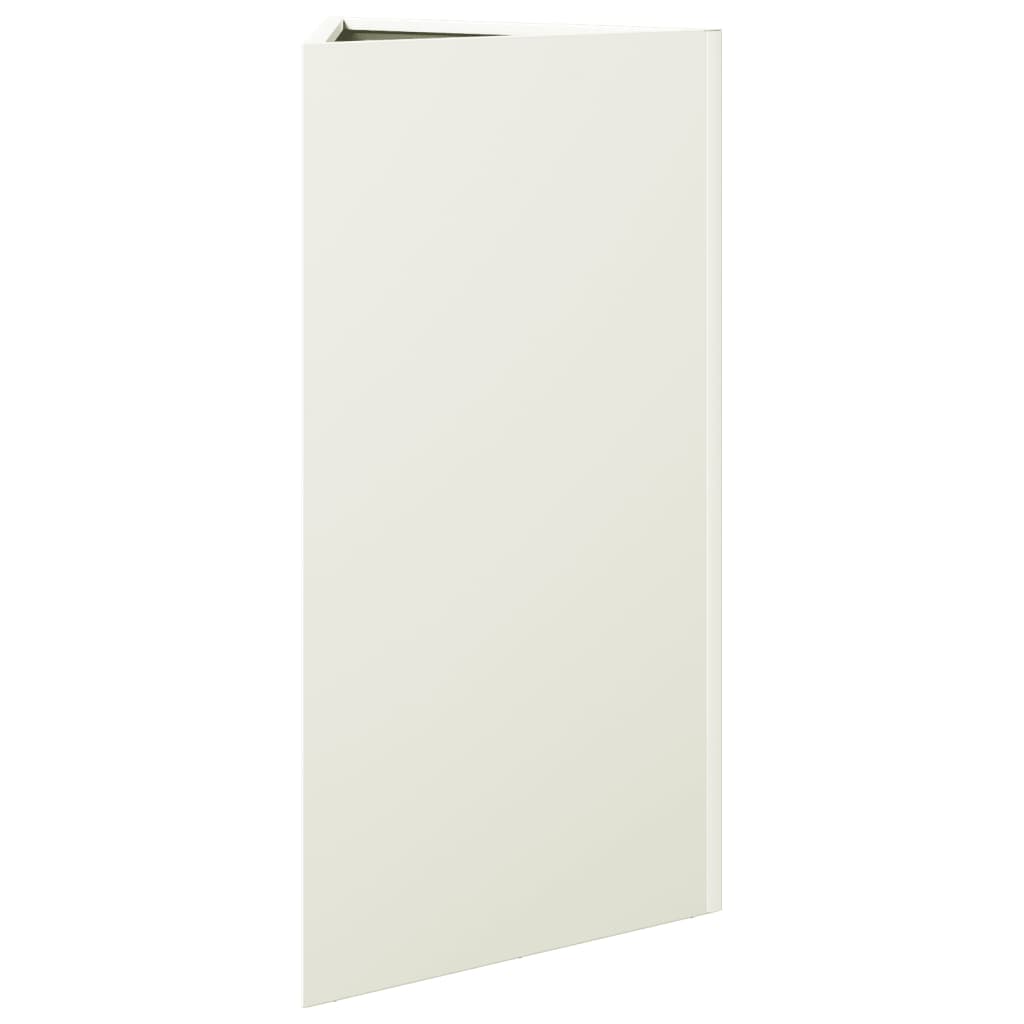 Plantekasse hvit trekantet 40x34,5x75 cm stål