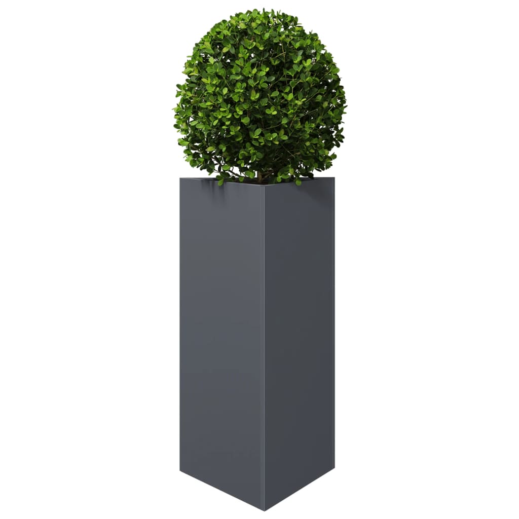 Plantekasse antrasitt trekantet 40x34,5x75 cm stål