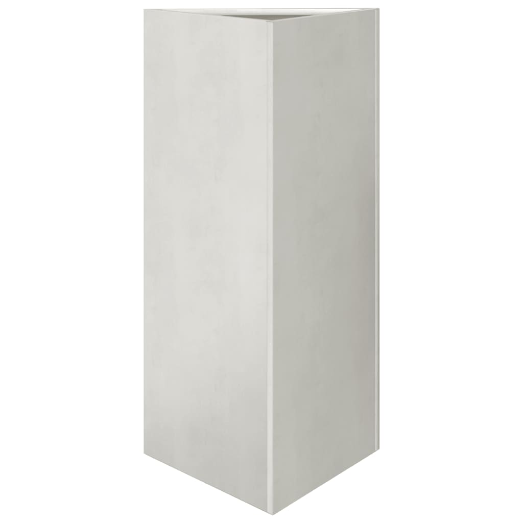 Plantekasser 2 stk trekantet 40x34,5x75 cm rustfritt stål