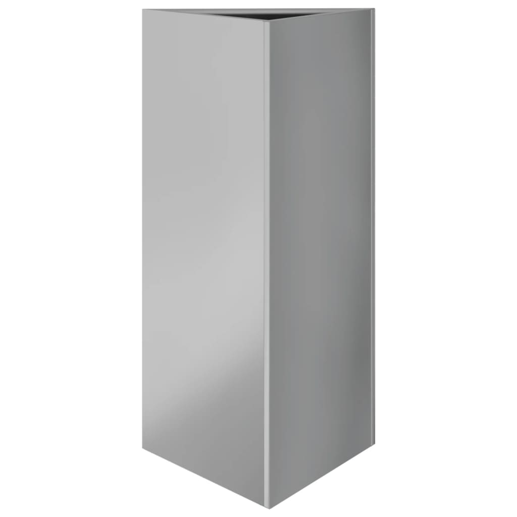 Plantekasse trekantet 40x34,5x75 cm galvanisert stål
