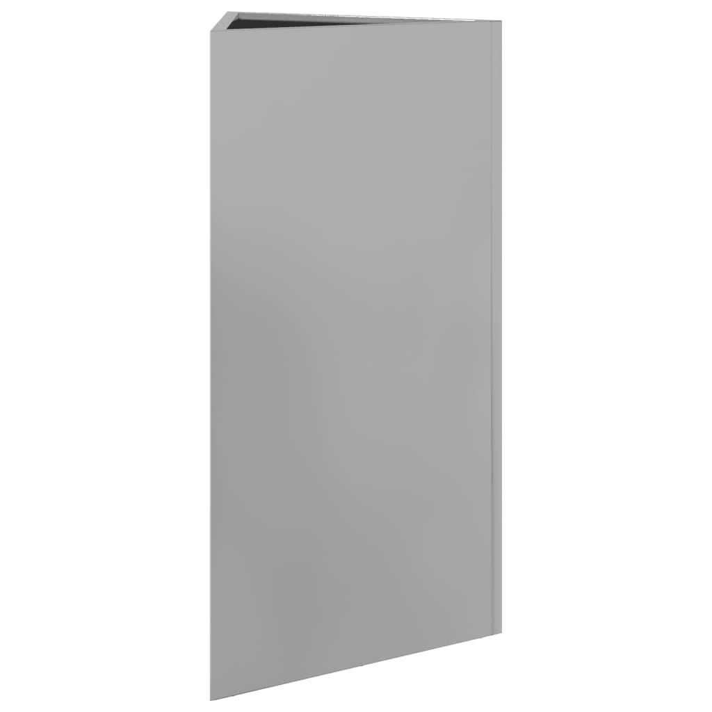 Plantekasse trekantet 40x34,5x75 cm galvanisert stål