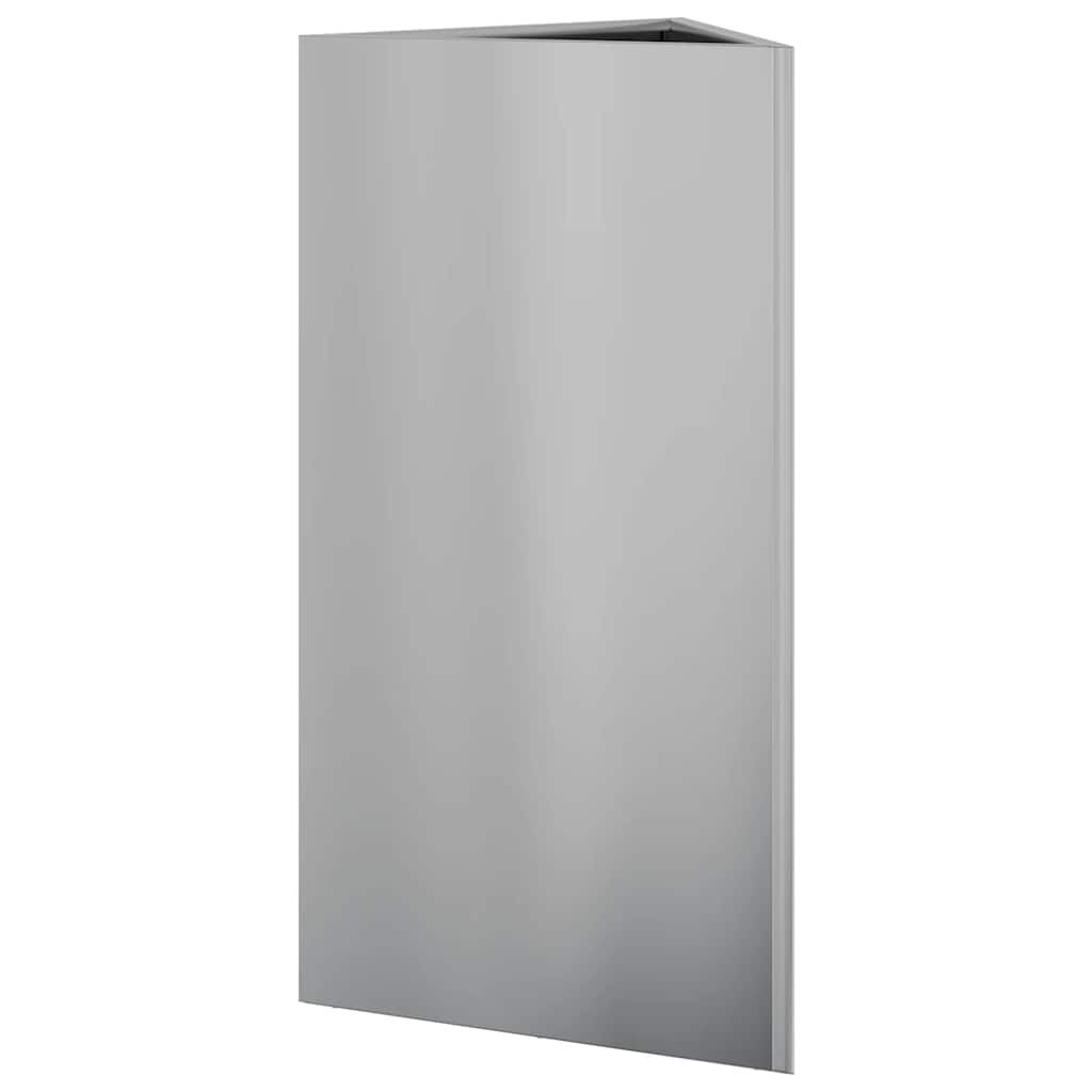 Plantekasser 2 stk trekantet 40x34,5x75 cm galvanisert stål