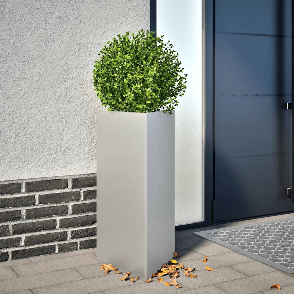 Plantekasser 2 stk trekantet 40x34,5x75 cm galvanisert stål