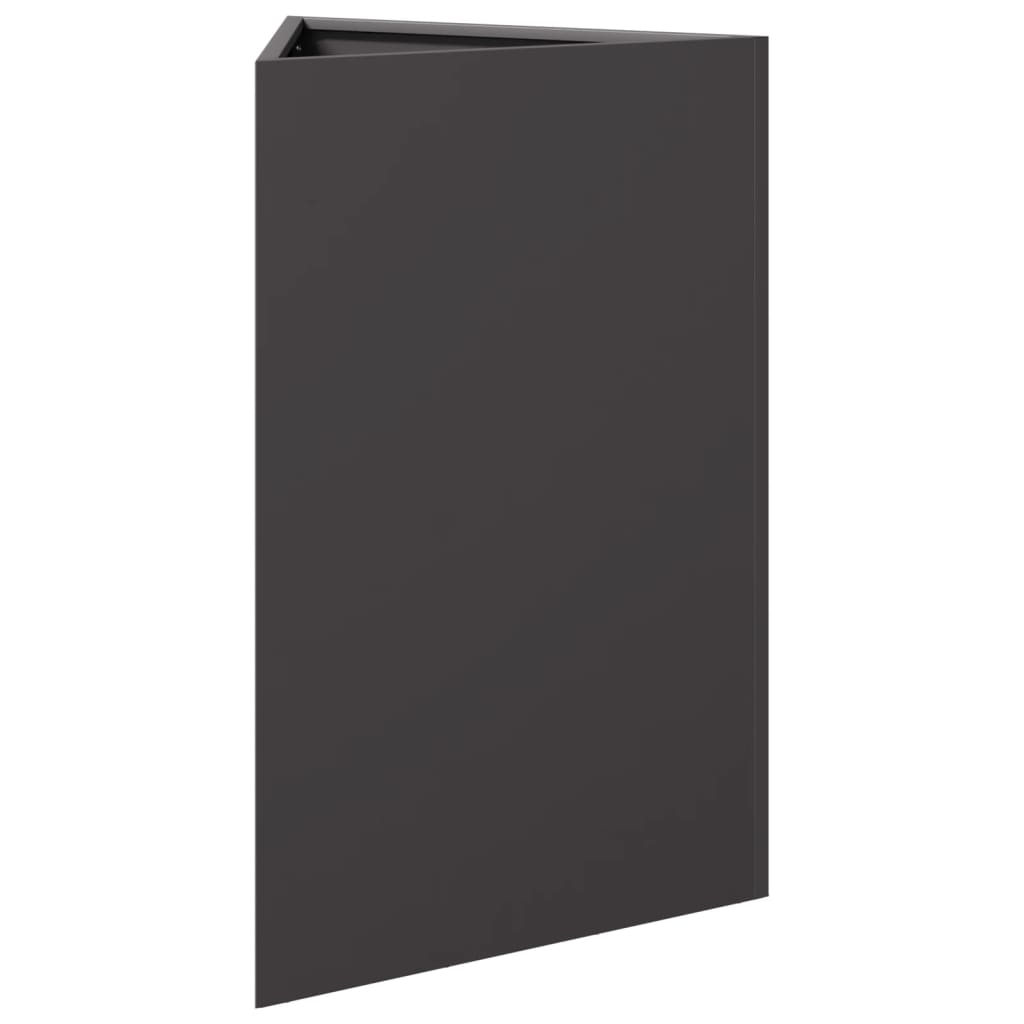 Plantekasse svart trekantet 50x43x75 cm stål