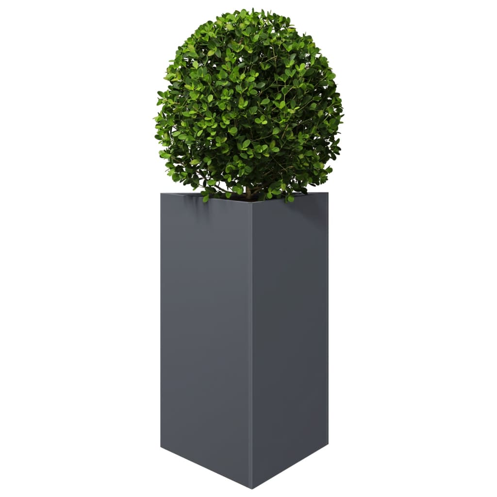 Plantekasse antrasitt trekantet 50x43x75 cm stål