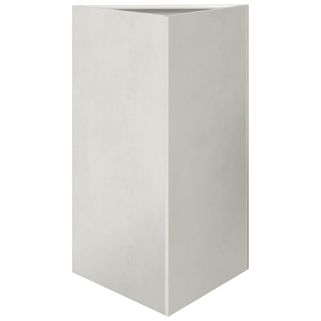 Plantekasse trekantet 50x43x75 cm rustfritt stål