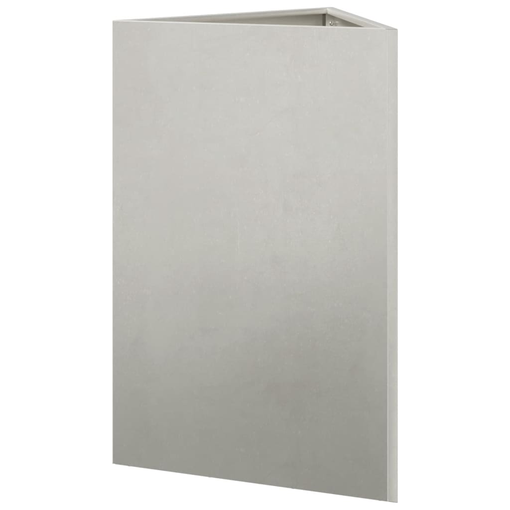 Plantekasse trekantet 50x43x75 cm rustfritt stål