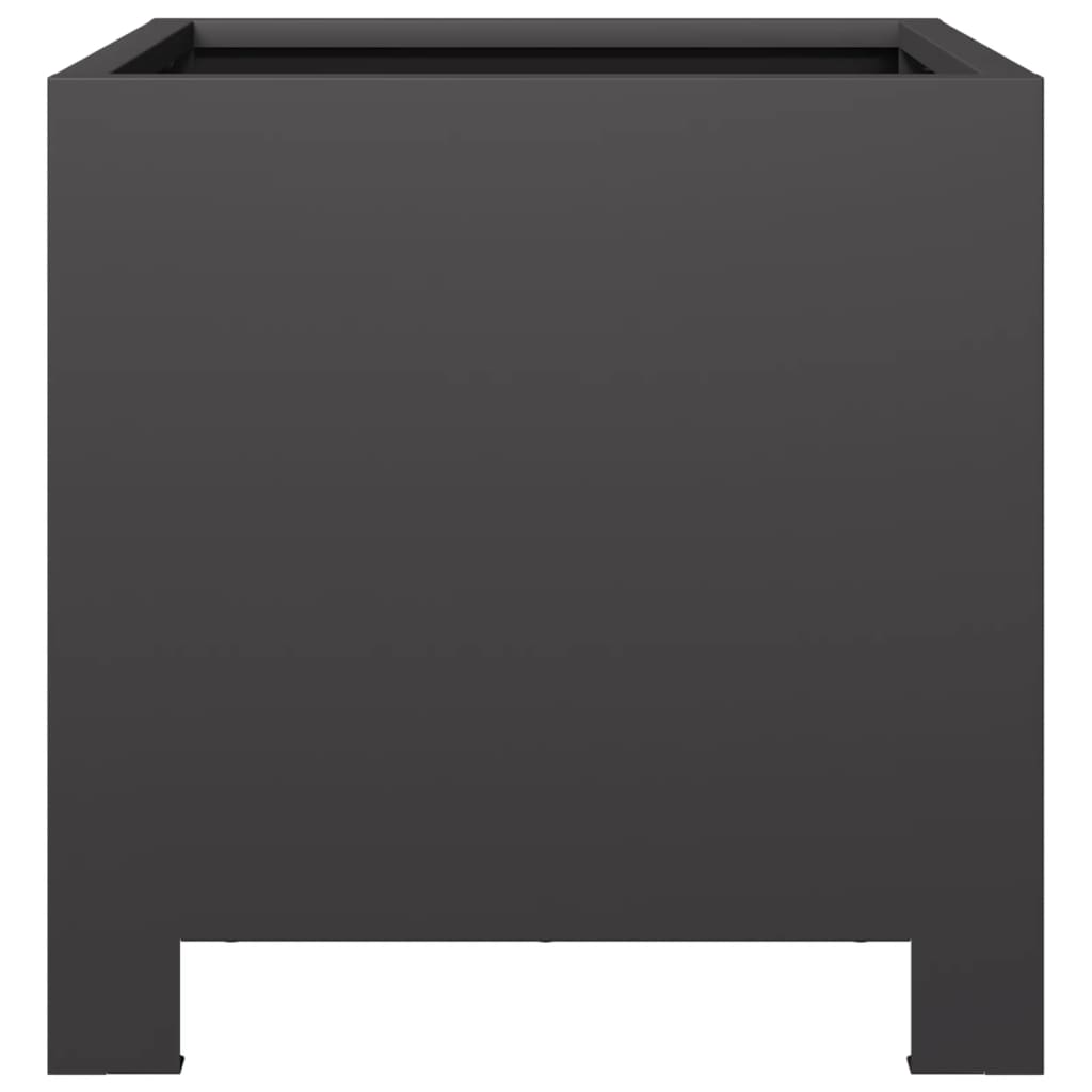 Plantekasse svart 30x30x30 cm stål