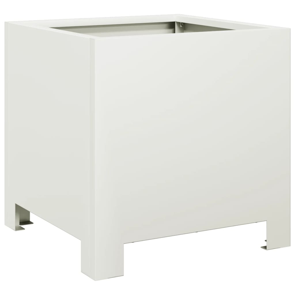 Plantekasse hvit 30x30x30 cm stål