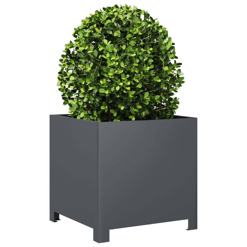 Plantekasse antrasitt 40x40x40 cm stål