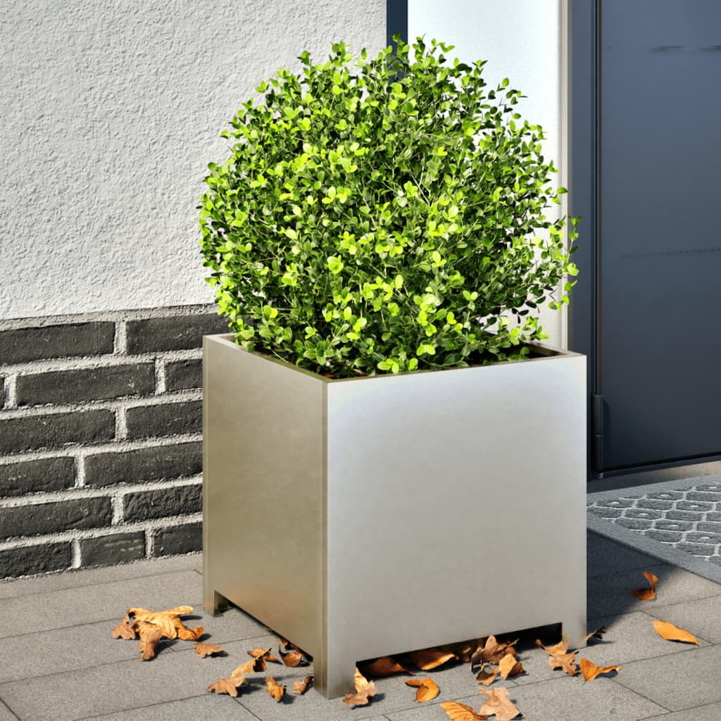 Plantekasse 40x40x40 cm rustfritt stål