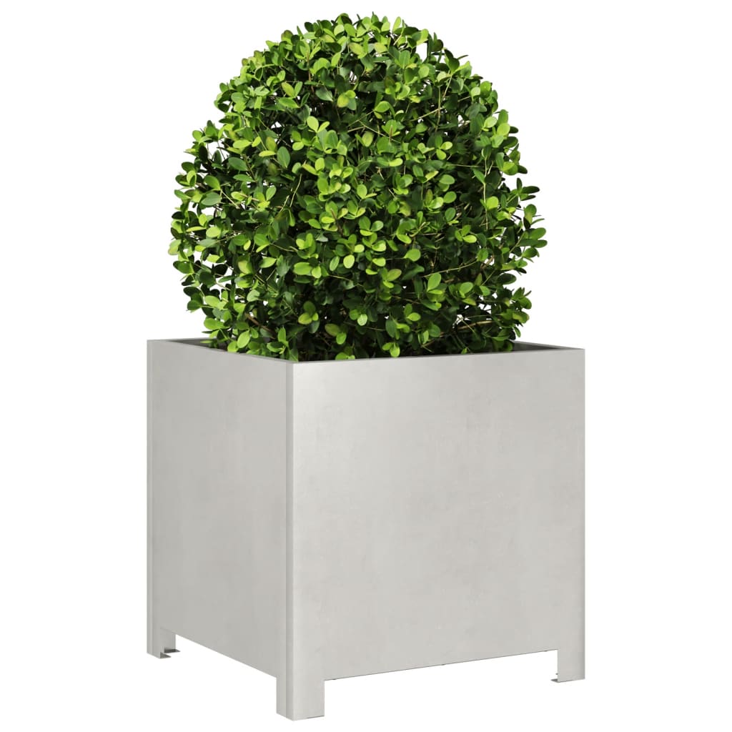Plantekasser 2 stk 40x40x40 cm rustfritt stål