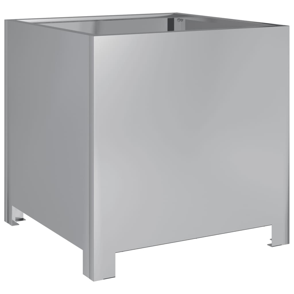Plantekasser 2 stk 40x40x40 cm galvanisert stål