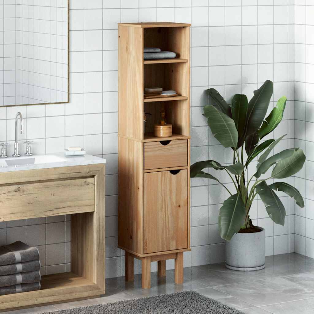 Baderomsskap OTTA 35x30x159 cm heltre furu