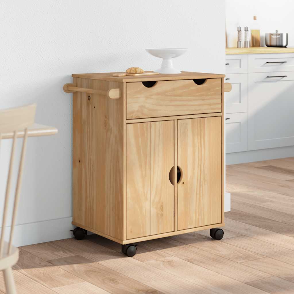 Kjøkkenvogn OTTA 59x45x80 cm heltre furu