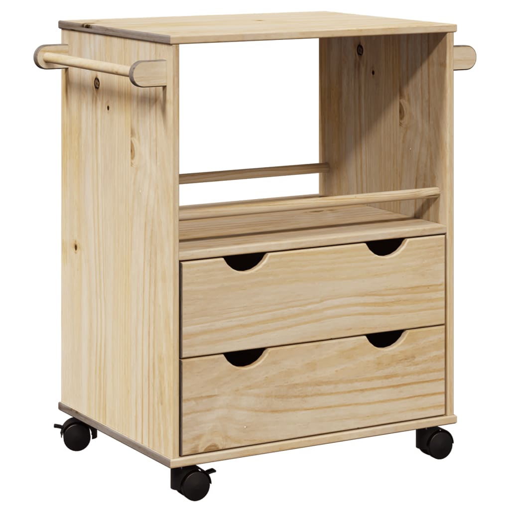Kjøkkenvogn OTTA 59x45x80 cm heltre furu