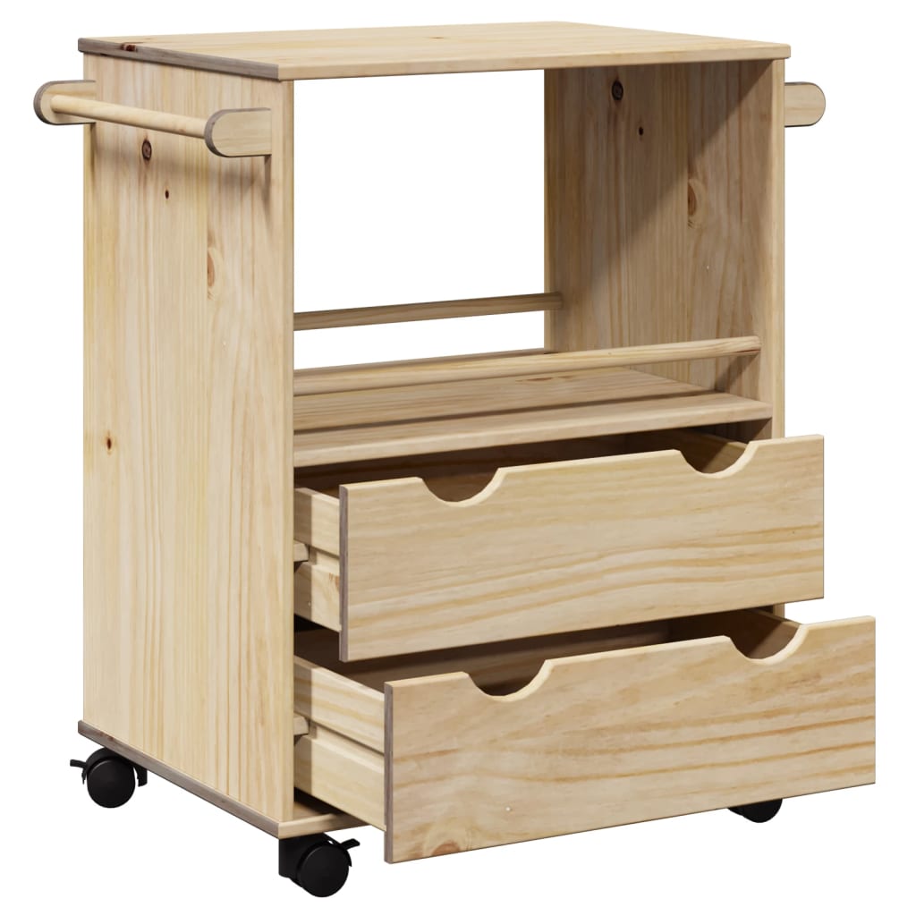 Kjøkkenvogn OTTA 59x45x80 cm heltre furu