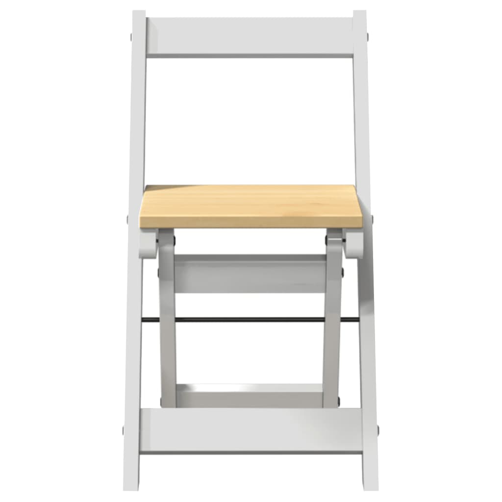 Sammenleggbare spisestoler 4 stk Corona hvit heltre furu