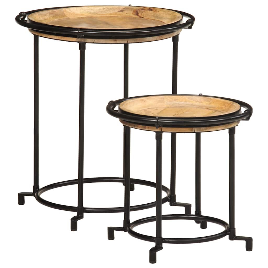 Sidebordsett 2 deler heltre mango