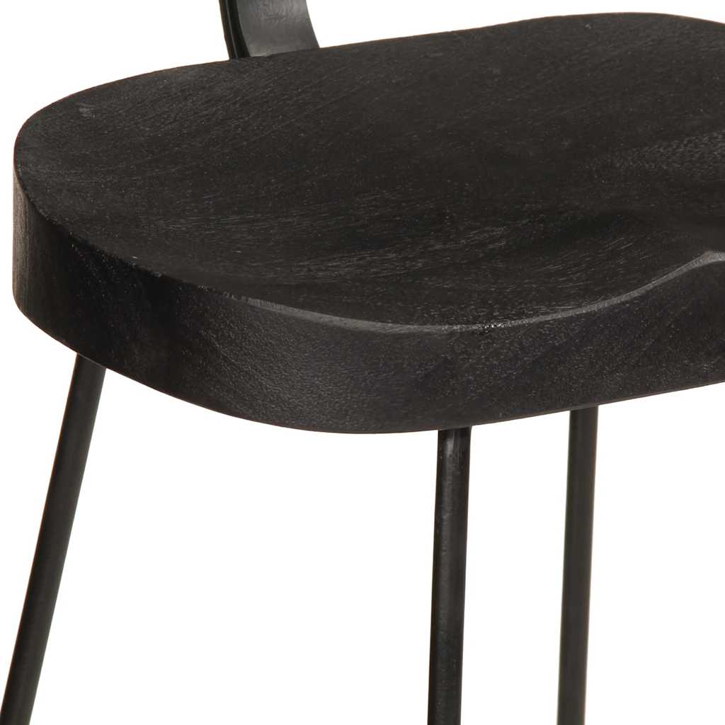 Barkrakker 2 stk svart 49x43x103 cm heltre mango