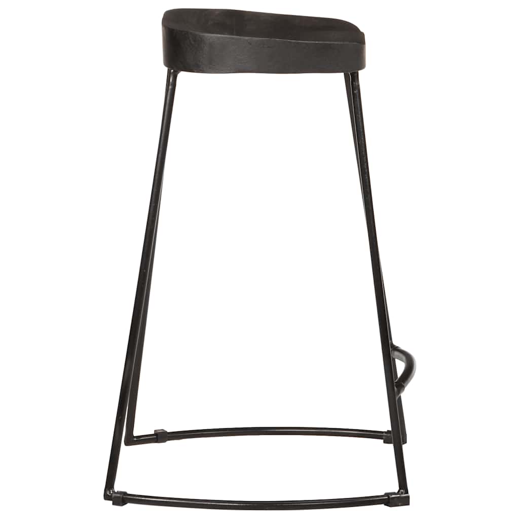 Barkrakker 2 stk sort 45x40x62 cm heltre mango