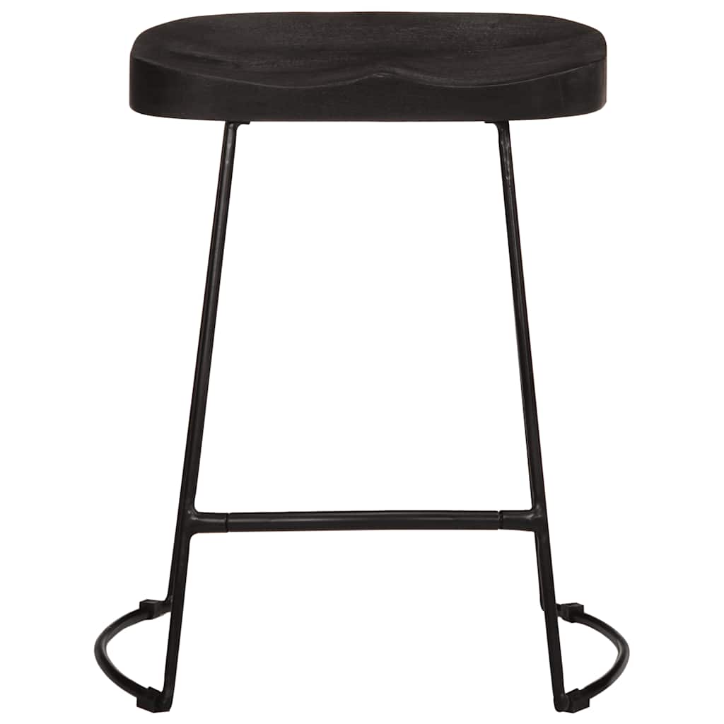 Barkrakker 2 stk sort 46x38x52 cm heltre mango