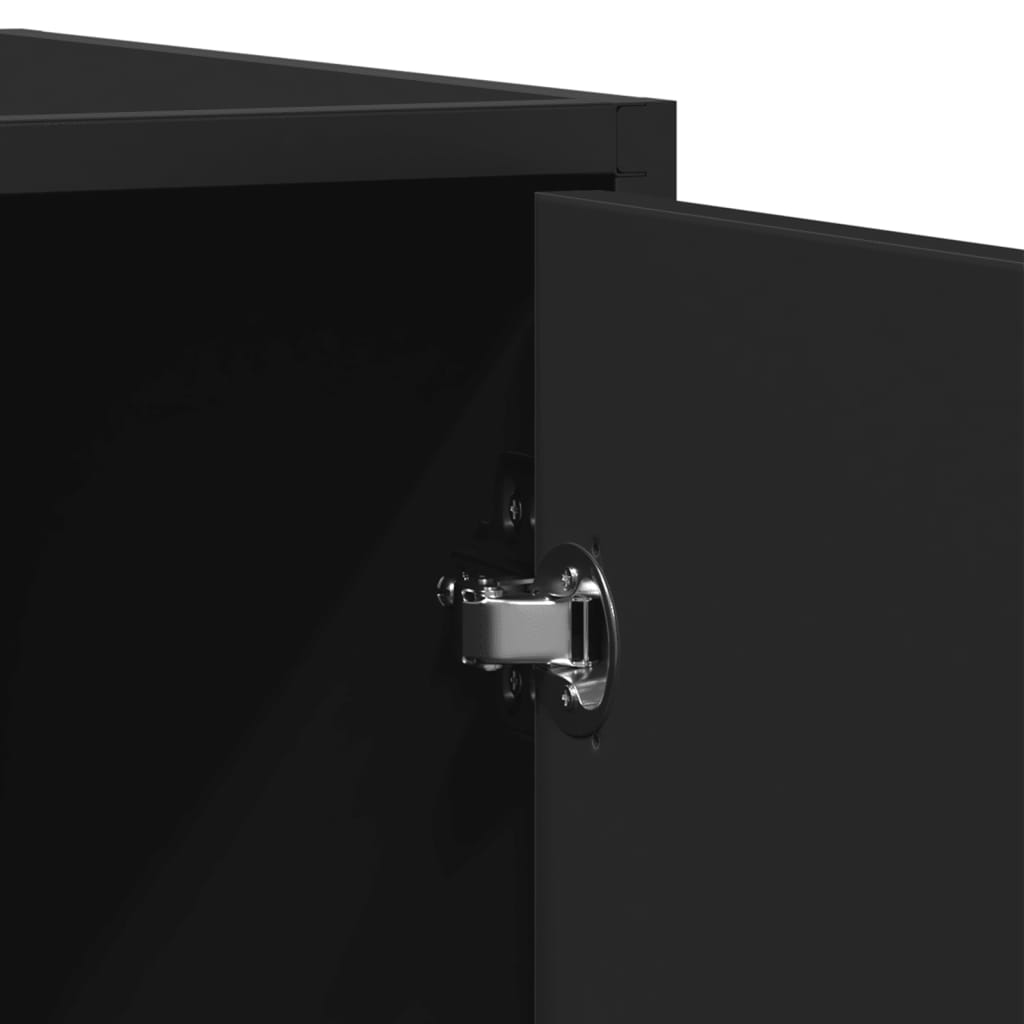 Skjenk svart 92x35x76 cm konstruert tre