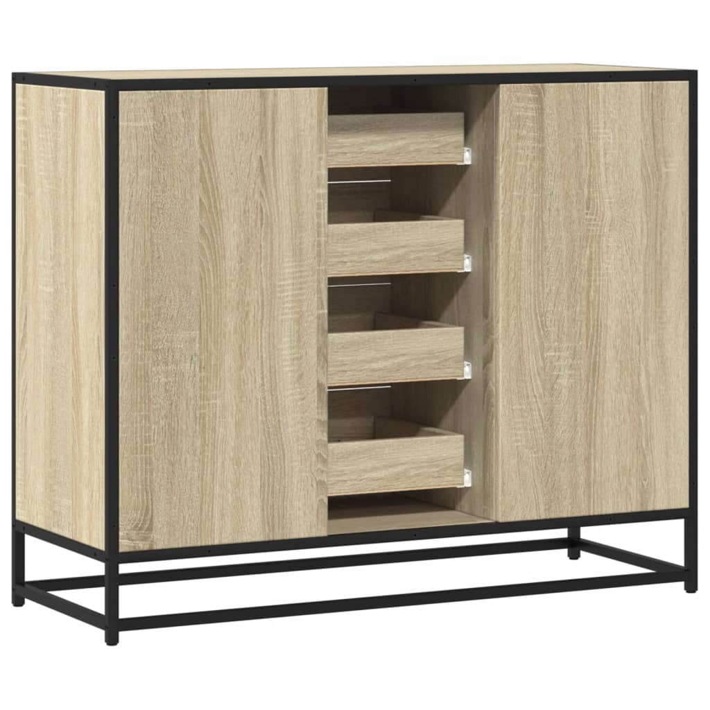 Skjenk sonoma eik 92x35x76 cm konstruert tre