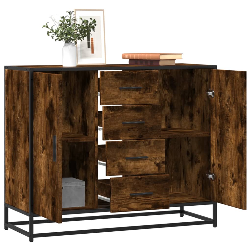 Skjenk røkt eik 92x35x76 cm konstruert tre