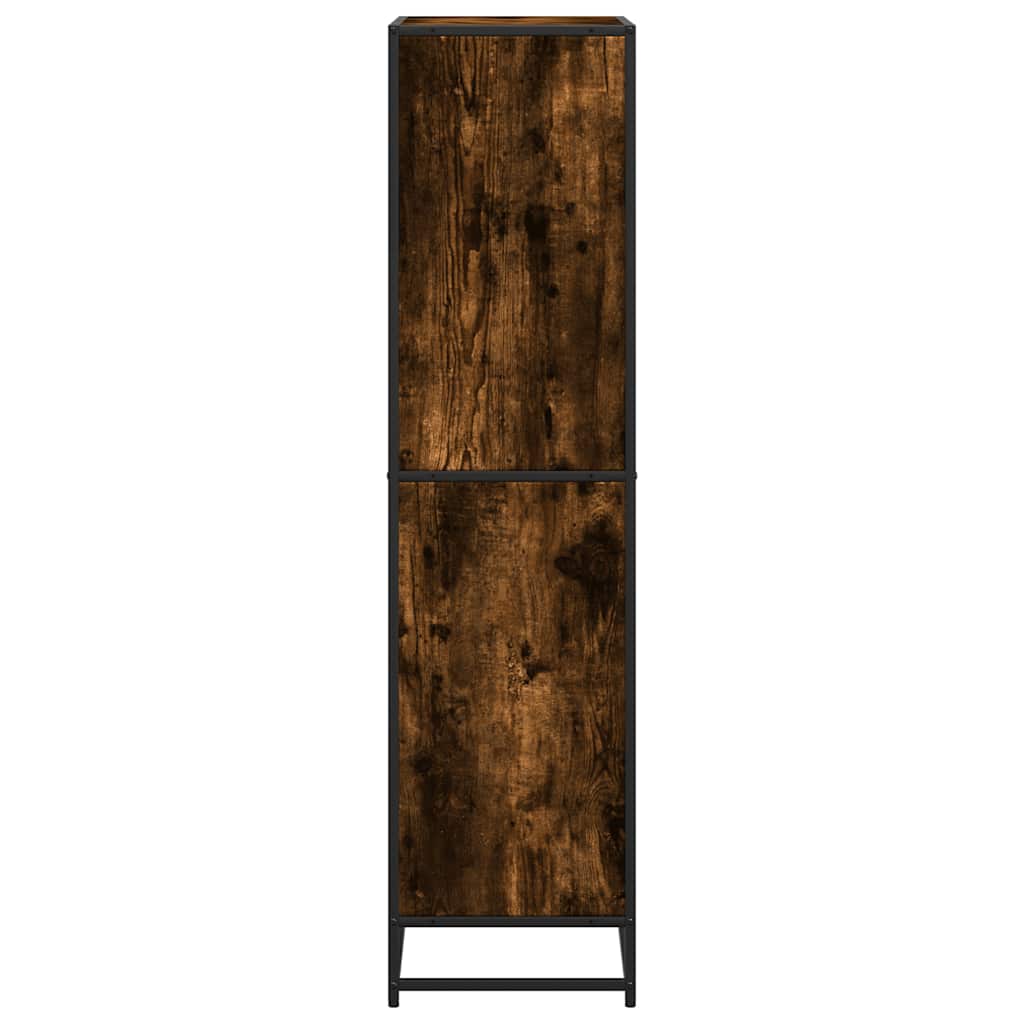 Bokhylle røkt eik 60x35x139 cm konstruert tre
