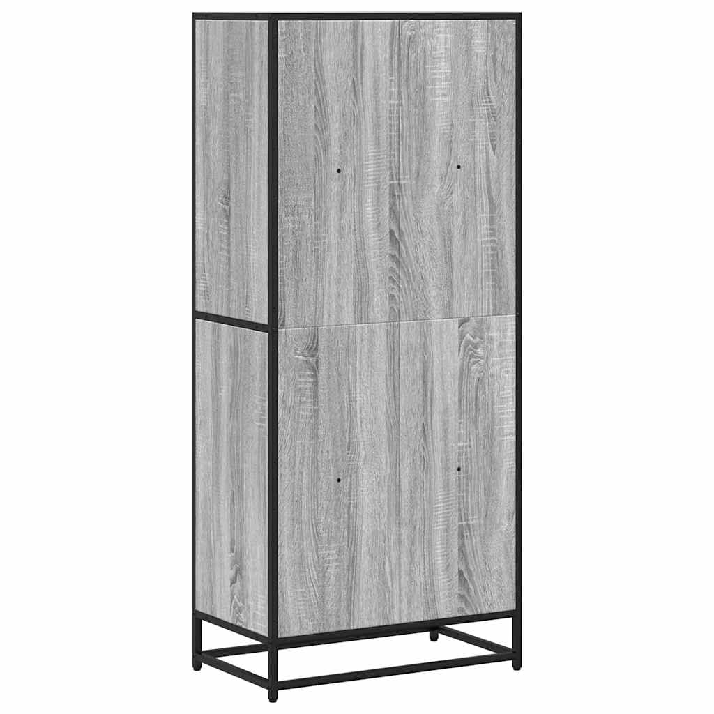 Bokhylle grå sonoma 60x35x139 cm konstruert tre