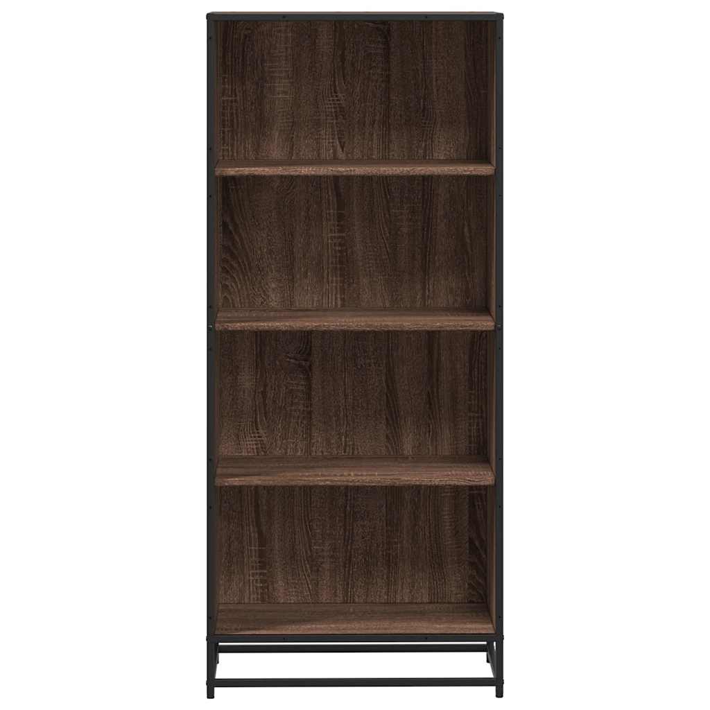 Bokhylle brun eik 60x35x139 cm konstruert tre