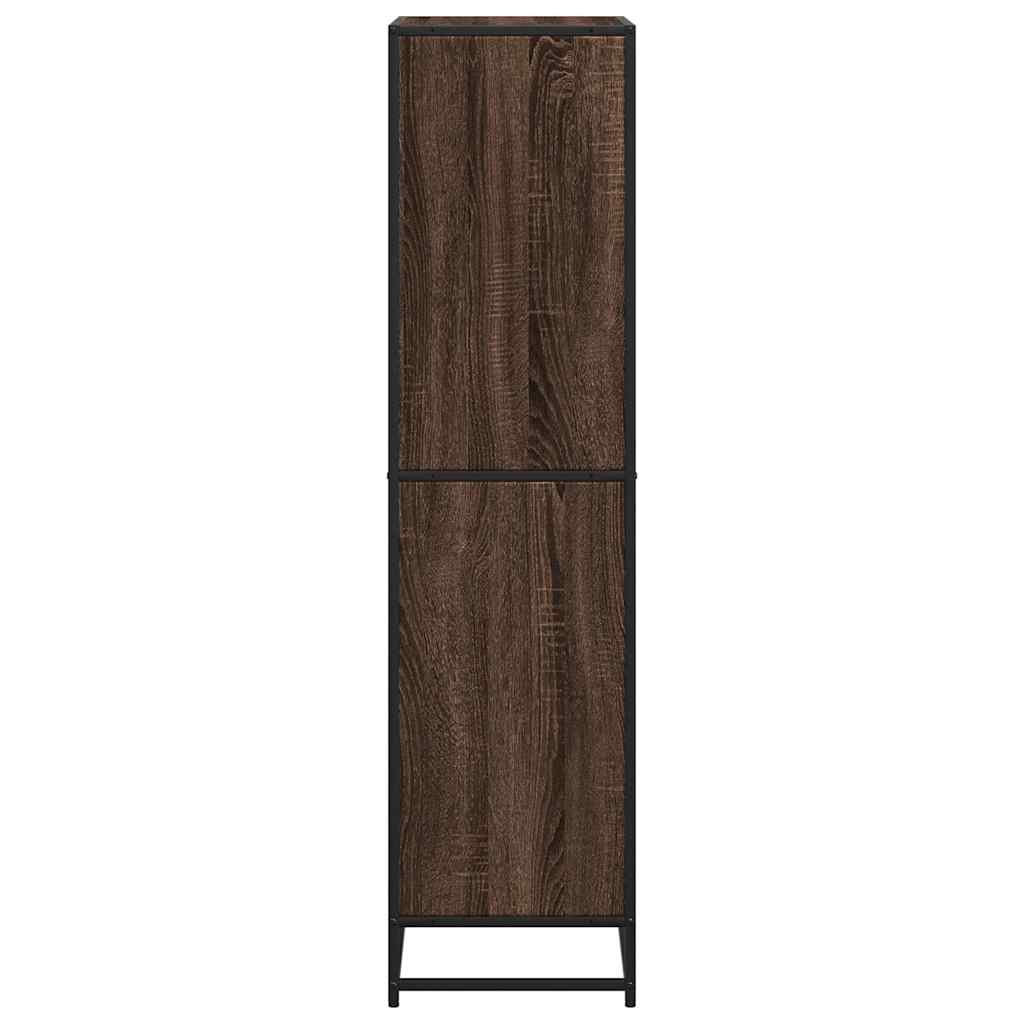 Bokhylle brun eik 60x35x139 cm konstruert tre
