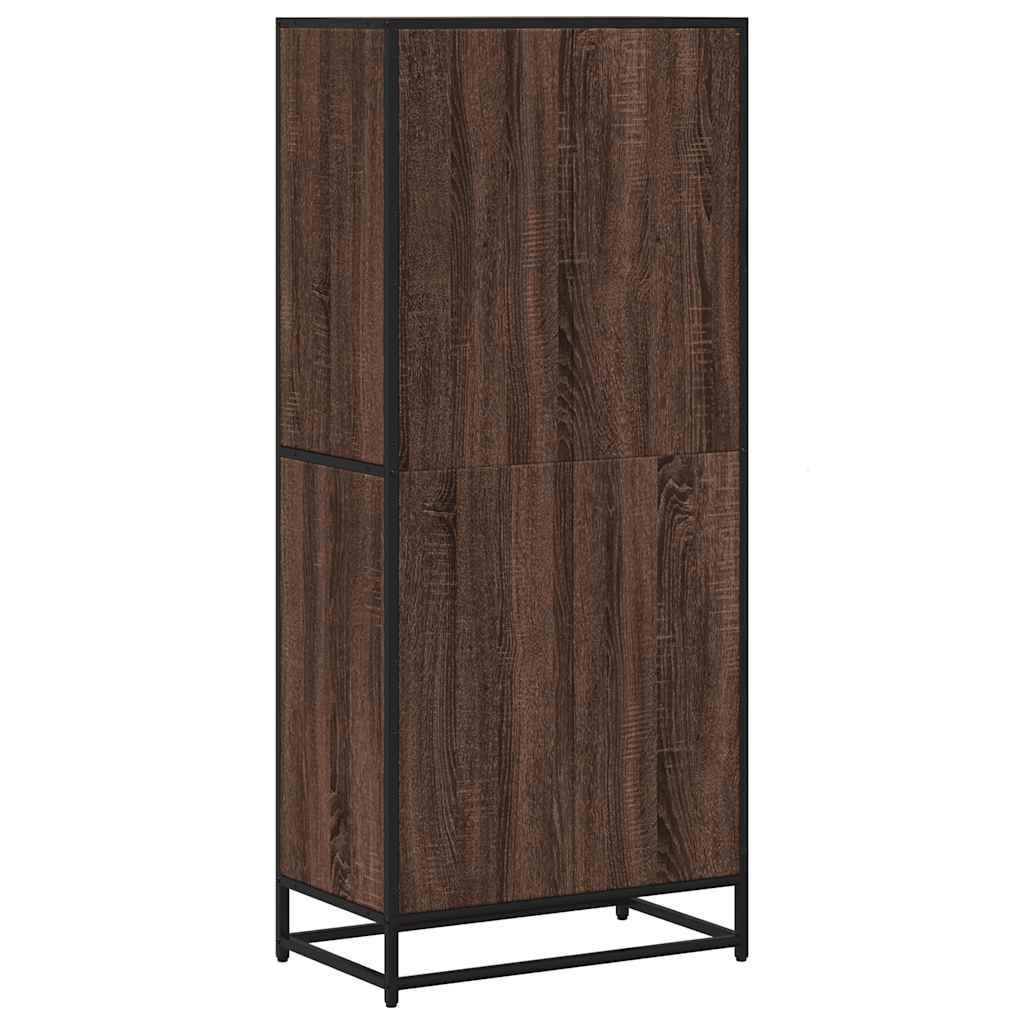 Bokhylle brun eik 60x35x139 cm konstruert tre