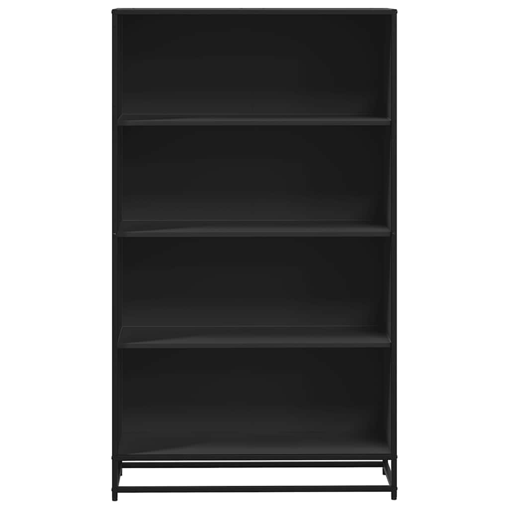 Bokhylle svart 80,5x35x139 cm konstruert tre